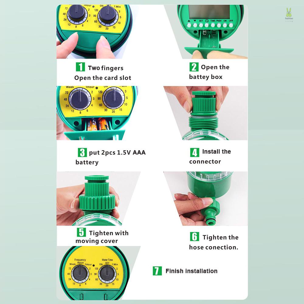 flt-ลูกบิดควบคุมการรดน้ําอัตโนมัติ-ตั้งเวลาได้-ใช้แบตเตอรี่-สําหรับรดน้ําในสวน-เรือนกระจก