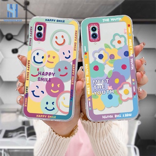 เคสแฟชั่น VIVO Y21 2021 Y12S Y12 Y20 Y15S Y91C Y21A Y21T Y30 Y21S Y20S Y12i Y01 Y91 Y30i Y93 Y95 Y15 Y17 Y50 Y53S Y51 2020 Y51A Y33T Y10 Y33S Y1S Y11 Y31 Y20i Y91i Y90 Y51S Y12A Y33 Y11S Y30G ใส กันกระแทก ลายดอกไม้หน้ายิ้ม เคสโทรศัพท์มือถือแบบนิ่ม