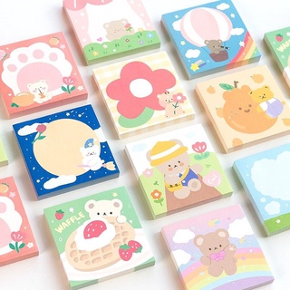 กระดาษโน๊ตคละลาย สุ่มลาย น่ารักถูกใจทุกแบบแน่นอนคะ สินค้าพร้อมส่ง