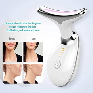 2022 New Design EMS Vibration Travel Ionic Face Neck Lift Massager Neck Lifting Device WCPH