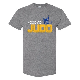 เสื้อยืดลําลอง แขนสั้น พิมพ์ลายกราไฟท์ Kosovo Judo Martial Arts Competition สําหรับผู้ชายS-5XL