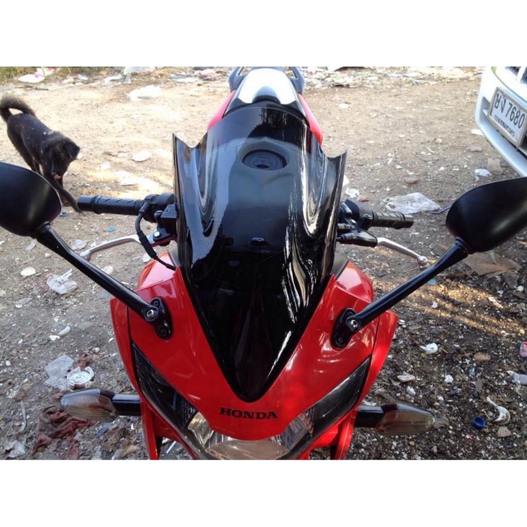 ชิวหน้าแต่ง-cbr150r-ตรงรุ่นงานอะคริลิคหนา-2-มิล-สีดำ-ปูอิ