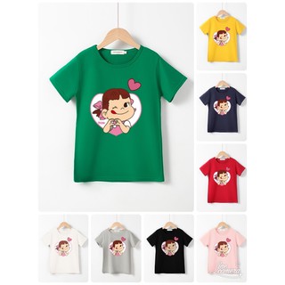 Babykidsเสื้อผ้าเด็กเสื้อคอกลมแขนสั้นคอนตอน100%ลายอินเลิฟผ้านุ่มใส่สบาย