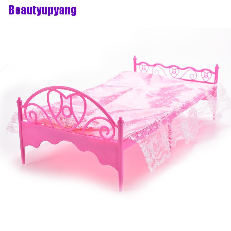 xbeautyupyang-เตียงนอนเดี่ยวสําหรับตุ๊กตาบาร์บี้-1-ชุด