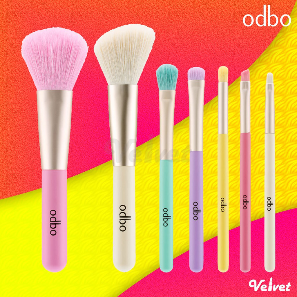 odbo-perfect-brush-beauty-tool-โอดีบีโอ-ชุดแปรงแต่งหน้าสีพาสเทล-7-ชิ้น-พร้อมกระเป๋าหนังสีชมพูสุดคิ้ว-od8-193