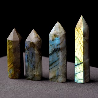 bestprice 1920 hot labradorite moonstone คริสตัลทรงหกเหลี่ยมสําหรับตกแต่งบ้าน