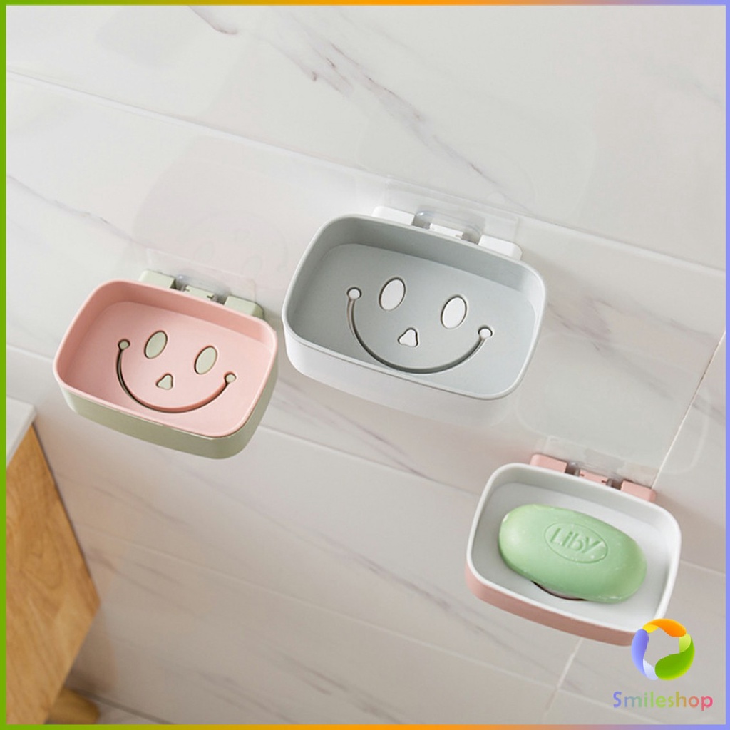 smileshop-กล่องสบู่-หน้ายิ้มติดผนังได้-ไม่ต้องเจาะผนัง-smiley-soap-box