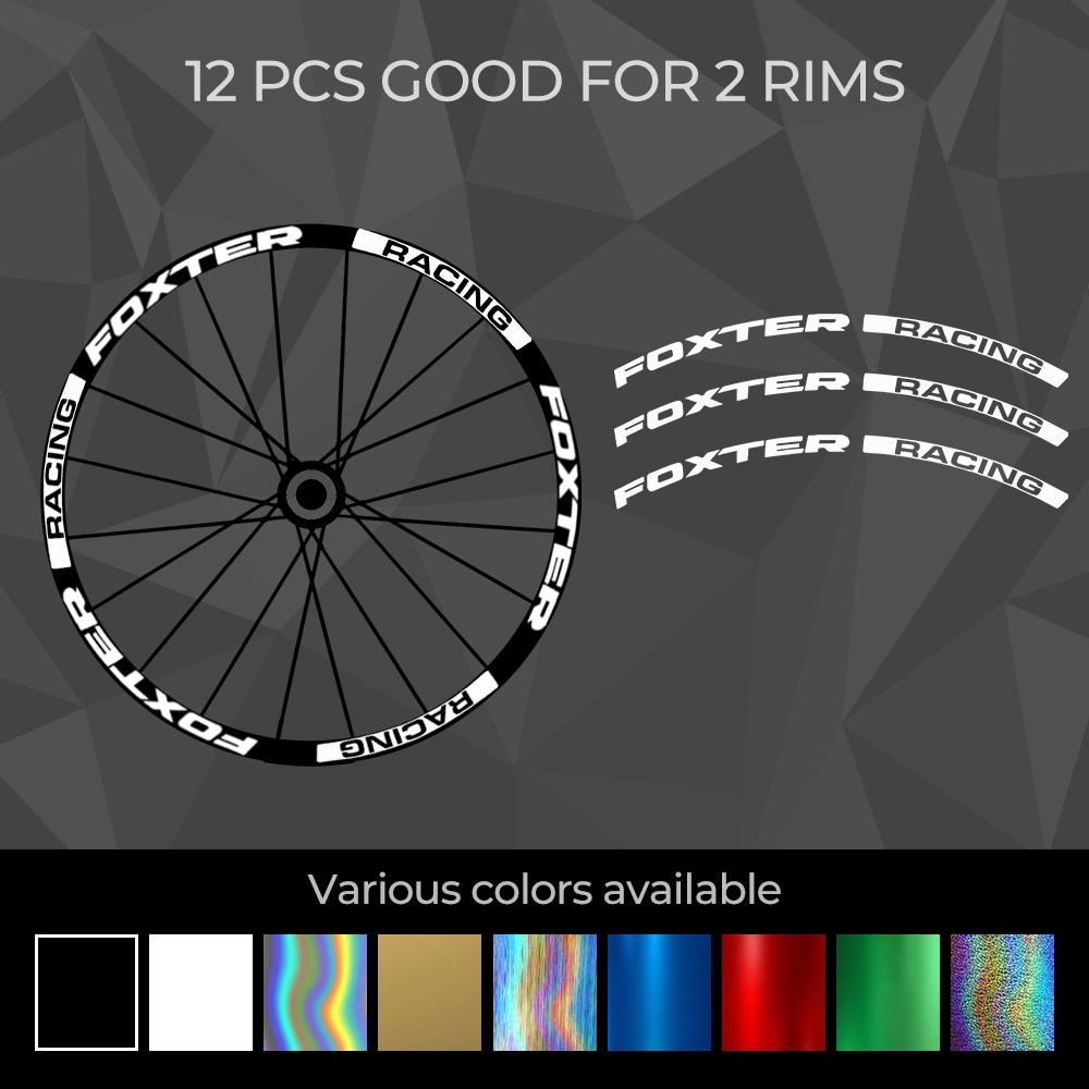 foxter-fatory-สติกเกอร์ไวนิล-สําหรับติดขอบล้อรถจักรยานเสือภูเขา-เสือหมอบ