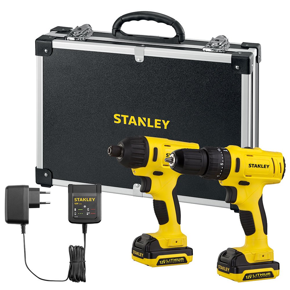 stanley-combo-set-schi121s2fk-สว่านกระแทกไร้สาย-ไขควงกระแทกไร้สาย-12v-stanley