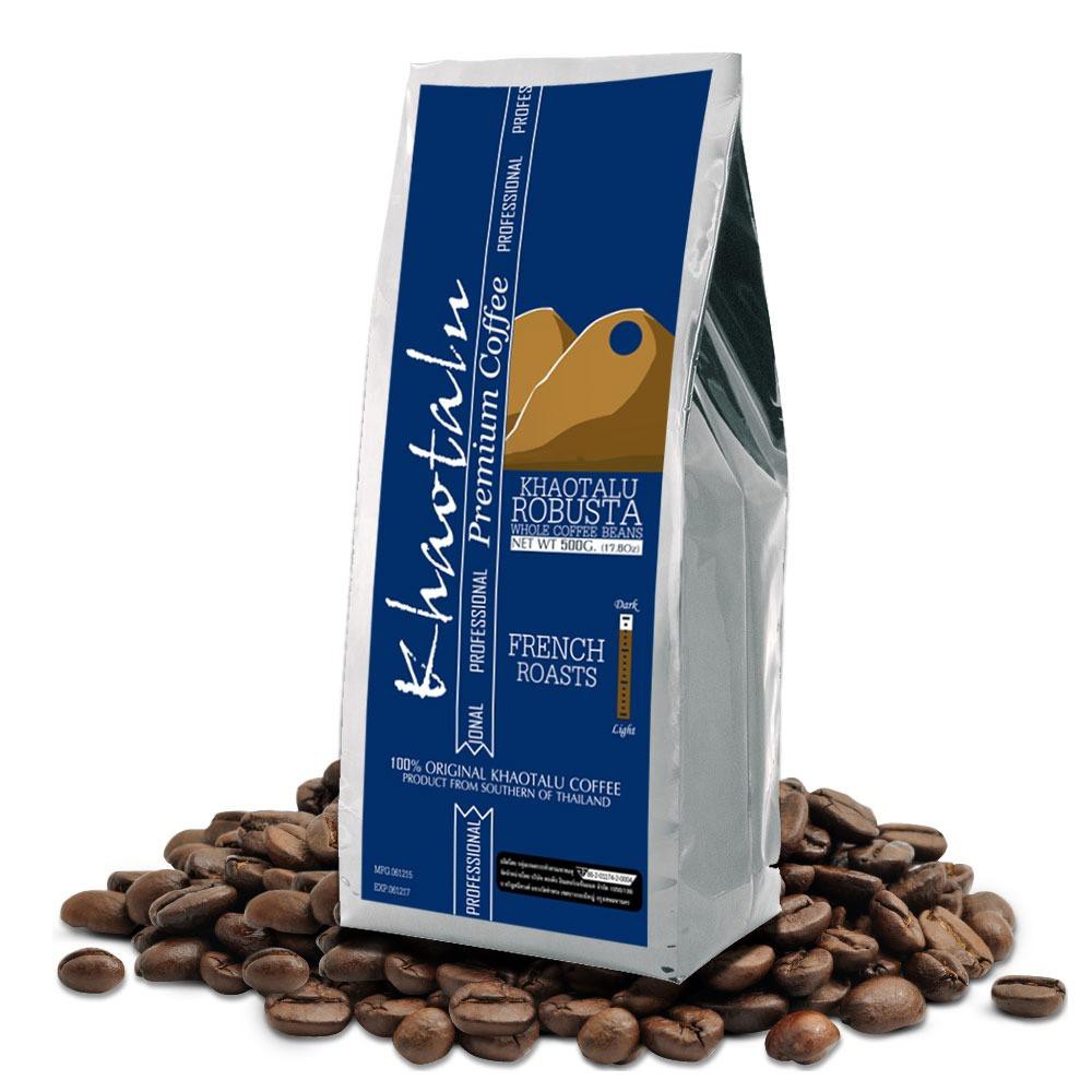 khaotalu-premium-coffee-กาแฟเขาทะลุ-เมล็ดกาแฟ-คั่วเข้ม-french-roasts-1ถุง-รวม-500g