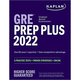 DKTODAY หนังสือ KAPLAN GRE PREP PULS 2022 +6 PRACTICE TESTS+PROVEN STRATEGIES+ONLINE