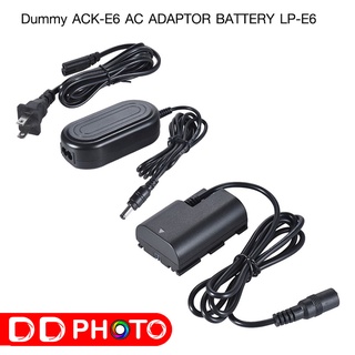 อะแดปเตอร์ AC ใช้แทนแบตเตอรี่ Dummy Battery ACK-E6 AC Adapter Battery LP-E6 for Canon 5DS 5DIV 7DII 80D