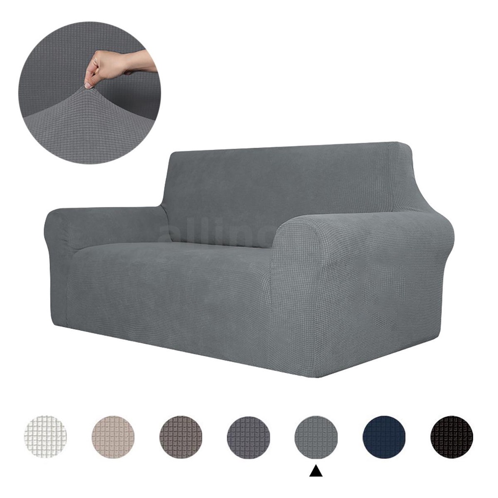 ผ้าคลุมโซฟา-2-ที่นั่ง-loveseat-ผ้าคลุมโซฟา-ยืด-กันฝุ่น-ปลอกคลุมโซฟา-ป้องกัน-ปลอกหุ้ม-สีพื้น