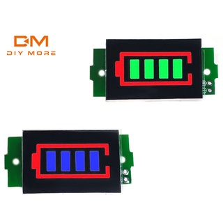 DIYMORE โมดูลเกจวัดแบตเตอรี่ลิเธียม LED 1 2 3 4 6 7 8S