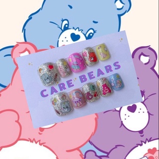 Care Bears น่ารักมากกกก 🧸 เล็บปลอมเจลแท้ 100% ✨Made to order✨ สีเจลแท้ อะไหล่แน่น ไม่หลุดไม่ลอก 💅🏻