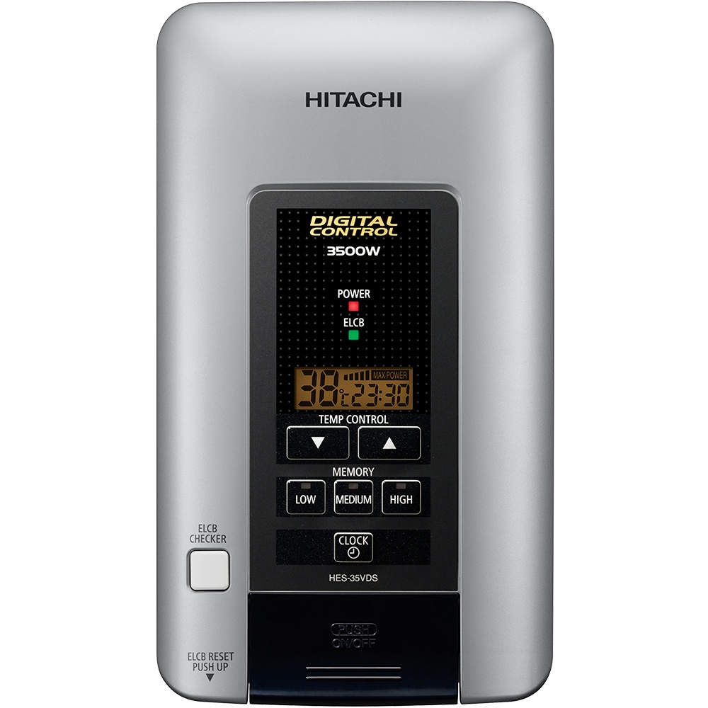 ภาพหน้าปกสินค้าHitachi เครื่องทำน้ำอุ่นพรีเมี่ยม ดิจิทัล รุ่น HES-35VDS 3500 วัตต์ สีเมทัลลิก แชมเปญ / สีเงิน จากร้าน arcelikhitachith บน Shopee