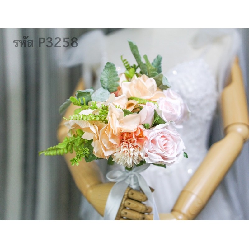 ช่อดอกไม้เจ้าสาว-ช่อดอกไม้ถ่ายพรี-แต่งงาน-รหัส-p3258