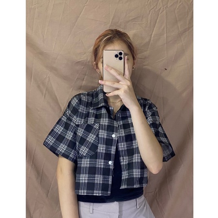 เสื้อเชิ้ต-yama-tartan-crop