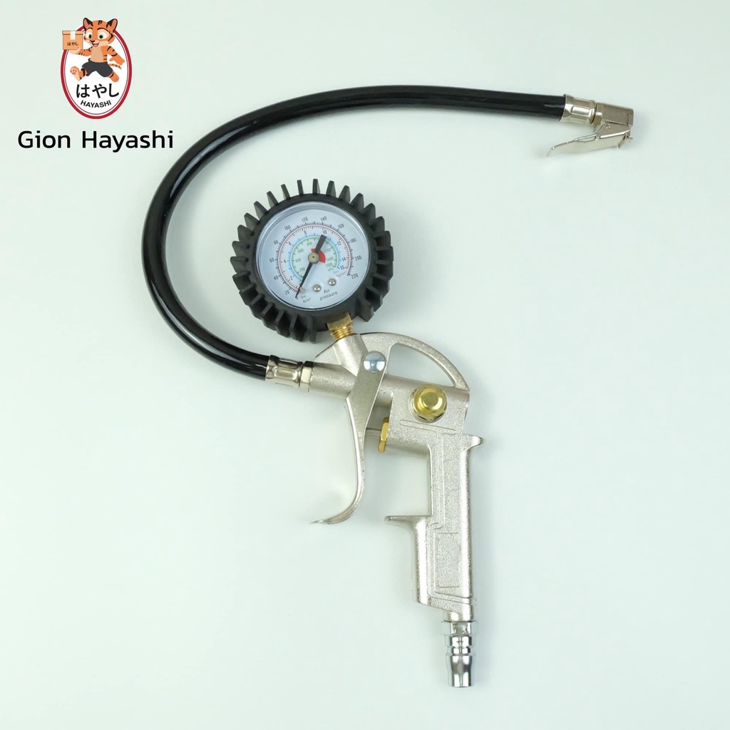 รูปภาพของGion - ปืนเติมลมยางพร้อมเกจวัด 220 ปอนด์ กจวัดลมยาง เกย์วัดลมยาง เครื่องวัดลมยาง ที่วัดลมยาง อเนกประสงค์ลองเช็คราคา