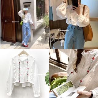 RM#เสื้อแต่งระบาย#เสื้อลาบฉลุ