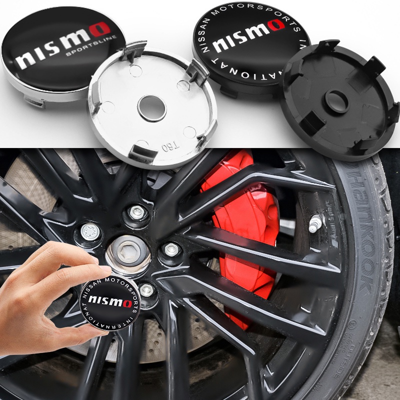 4pcs 60 มม.NISMO ล้อ Center Hub การปรับเปลี่ยนฝาครอบ Rim Badge สําหรับ ...