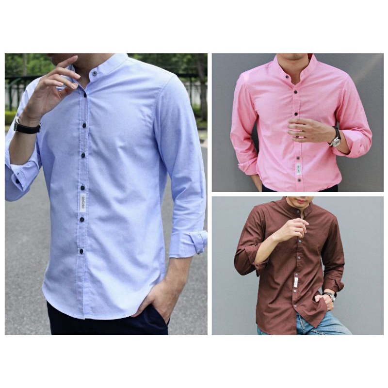 ภาพหน้าปกสินค้าเสื้อเชิ้ตคอจีน  ผ้า Oxford by bonne.chance จากร้าน ploytpolnogy บน Shopee