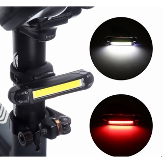 ภาพขนาดย่อของสินค้าSurpriseLab ไฟท้ายจักรยาน ไฟมี2สี แดง-ขาว ไฟจักรยาน ไฟหน้าติดจักรยาน หน้า+หลัง ชาร์จไฟ USB เปิดไฟค้าง Bicycle LED Light