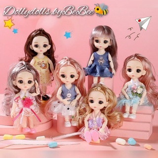 🐝พร้อมส่ง🇹🇭ตุ๊กตาบาโบลี่ Bjd ตุ๊กตาบาร์บี้จิ๋ว ขนาด 16-17 ซม. พร้อมชุดสุดน่ารัก