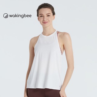 ภาพหน้าปกสินค้าWakingbee High Neck Cover (White) เสื้อคลุมสปอร์ตบรา เสื้อกล้าม ออกกำลังกาย โยคะ ฟิตเนส ที่เกี่ยวข้อง