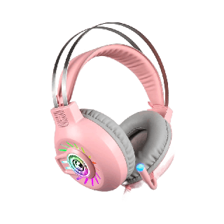 (ลด ล้าง สต๊อก) หูฟังเกมมิ่ง Tsunami M10 Pink 7.1 Surround Sound Software RGB Gaming Headset (รับประกันสินค้า 2 ปี)