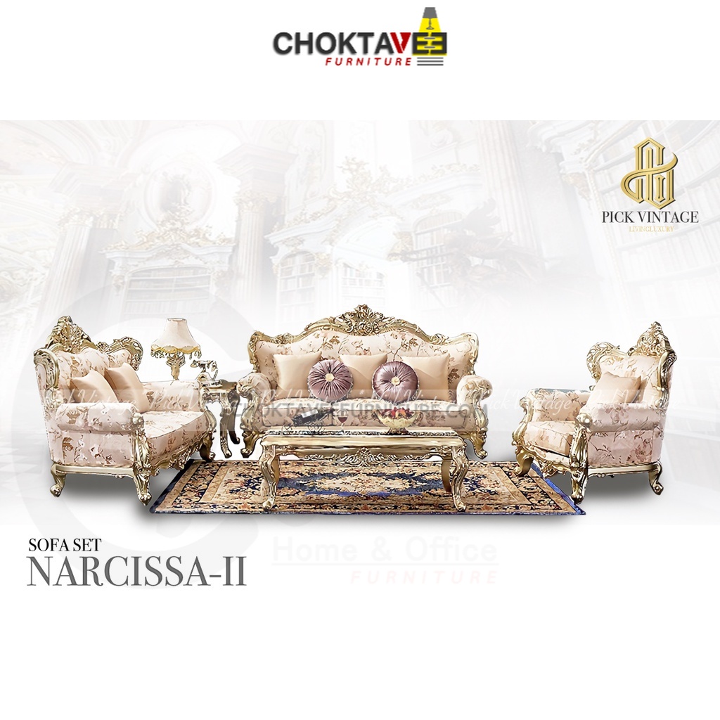 ชุดโซฟาหลุยส์-4ชิ้น-3-2-1ที่นั่ง-โต๊ะกลาง-gold-diamond-series-รุ่น-tsf-lv-set-narcissa-ii