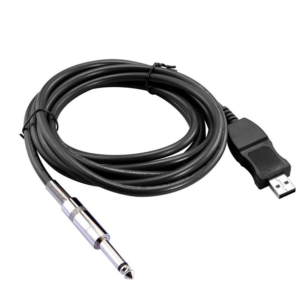 fmr-3m-guitar-bass-1-4-usb-to-6-3mm-jack-link-connection-instrument-cable-adapter