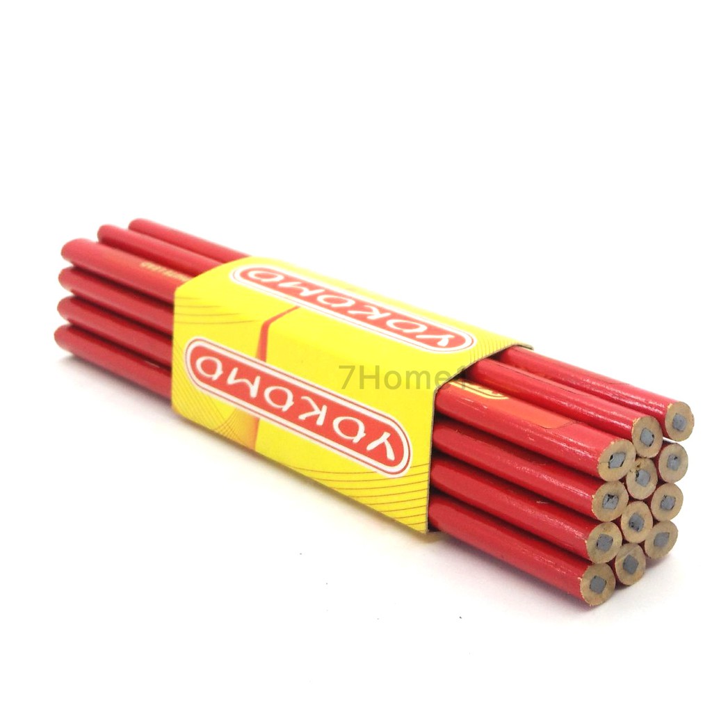 yokomo-ดินสอเขียนไม้-สำหรับช่างไม้-งานไม้-ยกแพ็ค-x12ชิน-ราคาส่ง