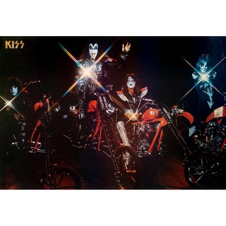 โปสเตอร์ รูปถ่าย วง ดนตรี เฮฟวีเมทัล KISS (1973-Now) POSTER 21”x31” Inch American Heavy Metal Hard Rock Band