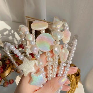 🤍✨ Hairband ✨ ที่คาดผมรุ่นนี้สีจะออกโฮโลแกรมหน่อยๆ สีละมุนน่ารัก ปังมาก มี 6 แบบให้เลือก ราคา 100 บาทค่า