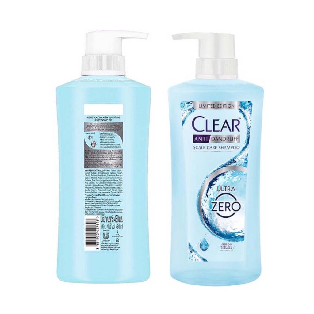 450มล-x2-เคลียร์-แชมพู-อัลตร้า-ซีโร่-450-มล-x2-clear-shampoo-ultra-zero-450-ml-x2