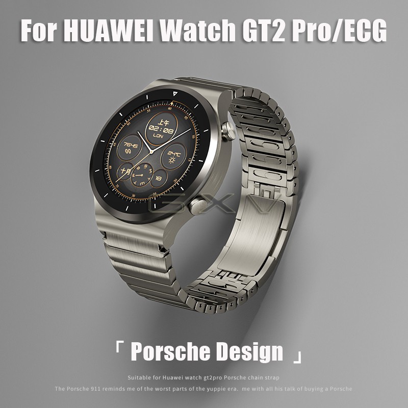 ภาพหน้าปกสินค้าPORSCHE สายนาฬิกาข้อมือสแตนเลสสําหรับ Huawei Watch GT2 Pro / Ecg