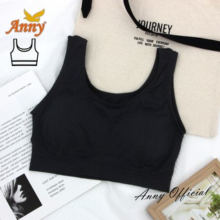 สปอร์ตบรา Anny รุ่น048 เสื้อใน บราไร้โครง ทรงเสื้อกล้าม แบบสวม เต็มทรง  ใส่กระชับ  เนื้อผ้านุ่ม ใส่สบาย