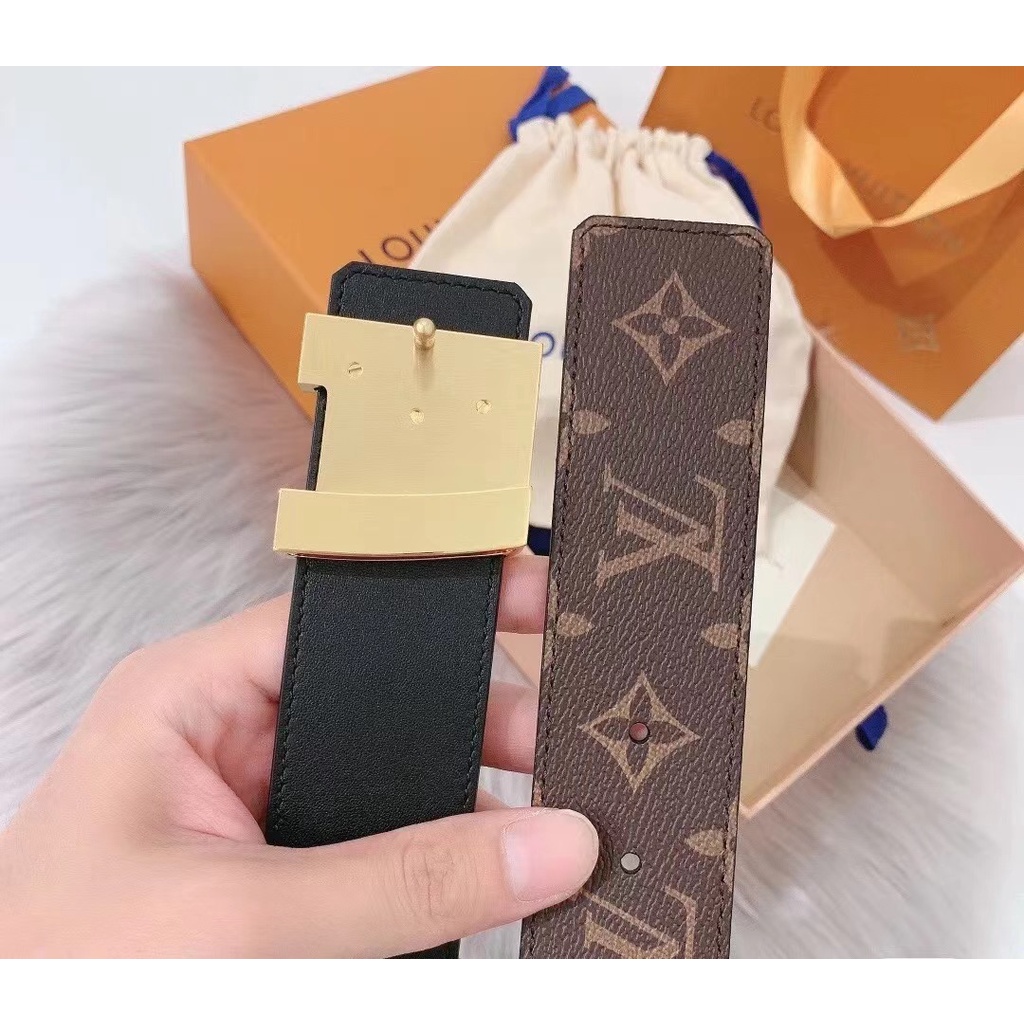 ของแท้-100-หลุยส์วิตตอง-louis-vuitton-lv-initiales-belt-เข็มขัดผู้ชาย