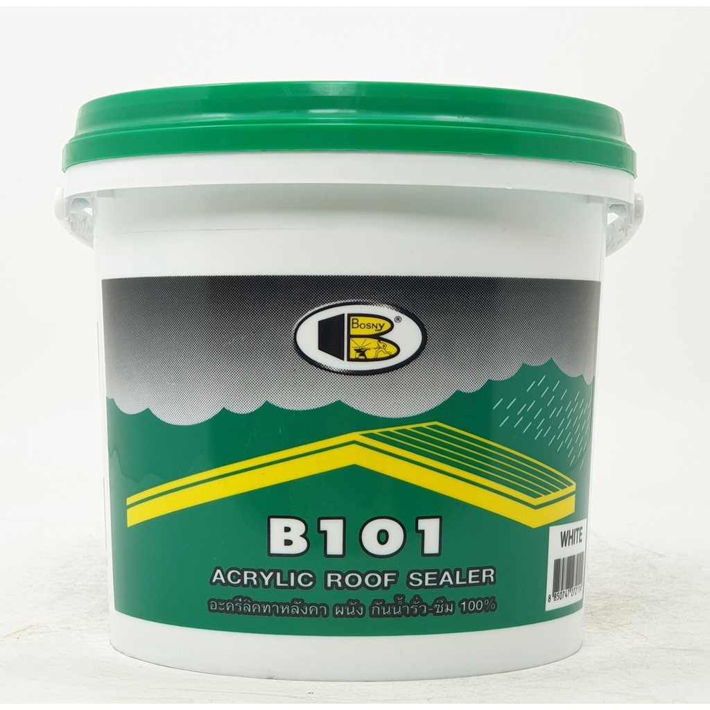 กาวอะครีลิคทาหลังคา Bosny Acrylic roof sealer B101 (ขนาด4.5กก.) ทา ...