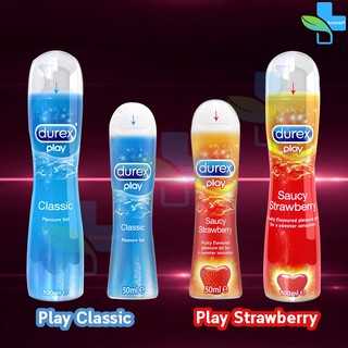 รูปภาพขนาดย่อของDurex Play Classic/Strawberry Gel 50,100 ml  เจลหล่อลื่น ดูเร็กซ์ เพลย์ คลาสสิค/สตรอเบอร์รี่ เจลลองเช็คราคา