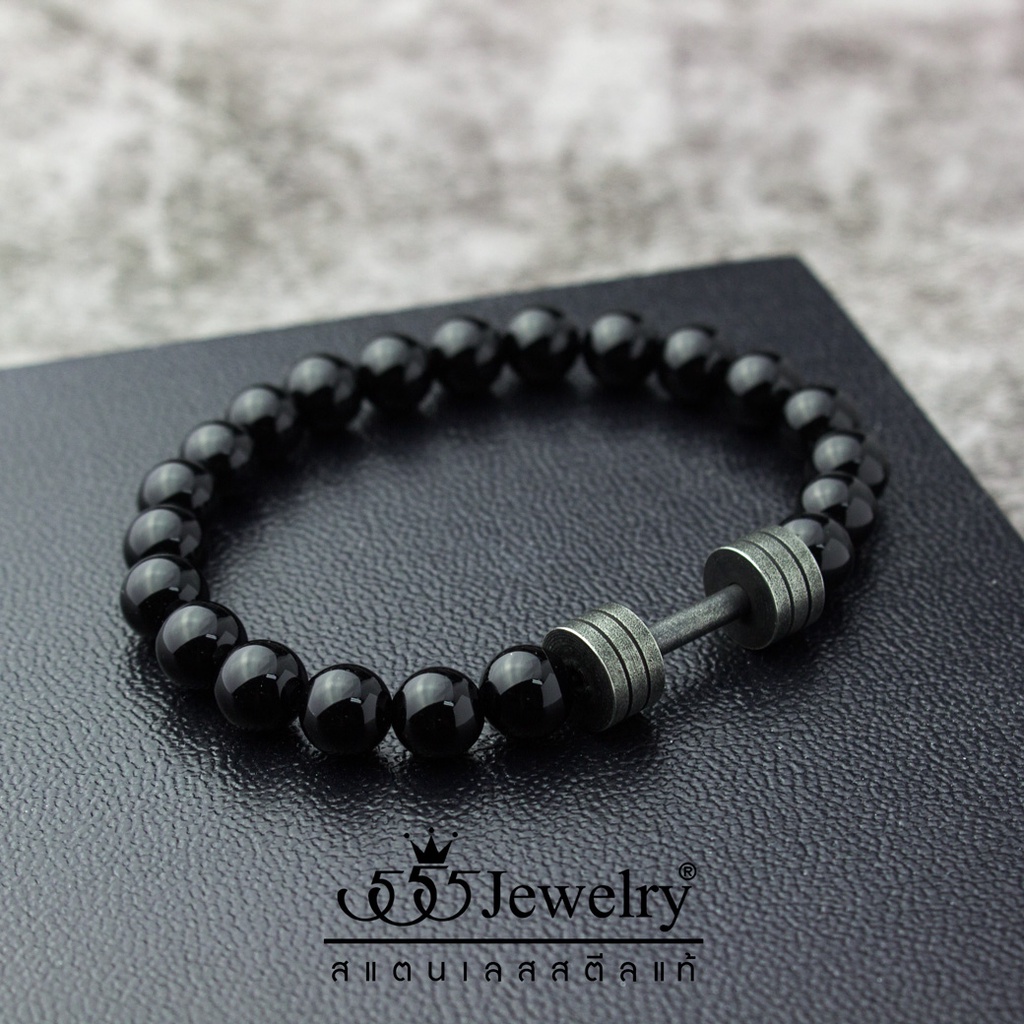 555jewelry-สร้อยข้อมือหินนำโชค-jasper-tiger-eye-onyx-ดีไซน์แฟชั่นตกแต่งด้วยสแตนเลส-สตีลแท้-รุ่น-555-br030-box-br