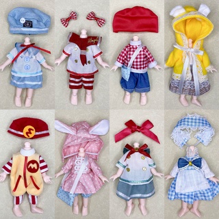 สินค้า ใหม่ 16-17ซม.Ob11 ชุดเสื้อผ้าสําหรับตุ๊กตาบาร์บี้ 8 Points Bjd Dress Up Jk ชุดเครื่องแบบแม่บ้านสําหรับตุ๊กตาบาร์บี้