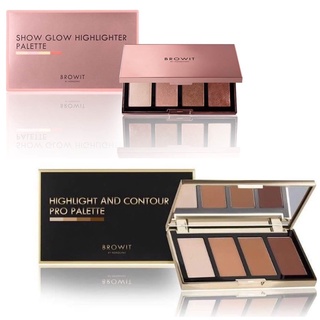 [ไฮไลท์/ เฉดดิ้ง น้องฉัตร] Browit highlight and contour/ Show Glow บราวอิท โชว์ โกลว์ ไฮไลท์เตอร์ &amp; คอนทัวร์  NongChat