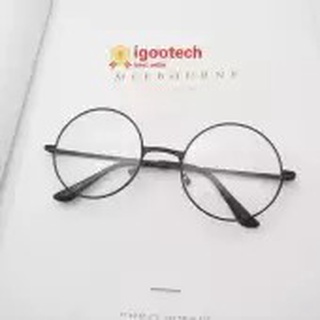 igootech Fashion glasses แว่นตากรองแสง แว่นกรองแสง ทรงกลม Black (กรองแสงคอม กรองแสงมือถือ ถนอมสายตา)