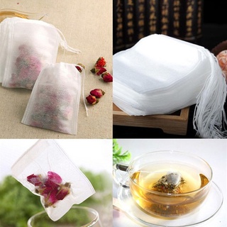 Elec.th_100PCS 5.5*7 Drawstring Reusable Bags Packing Bath Soap Herbs Empty Tea Bag