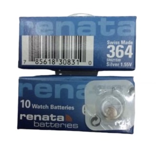ถ่านนาฬิกา ถ่านกระดุม Renata 364(SR621SW) 1.55V Watch Batteries (ถ่าน Swiss) ของแท้ ถ่านใหม่ แพคกิ้งเม็ดเดี่ยว