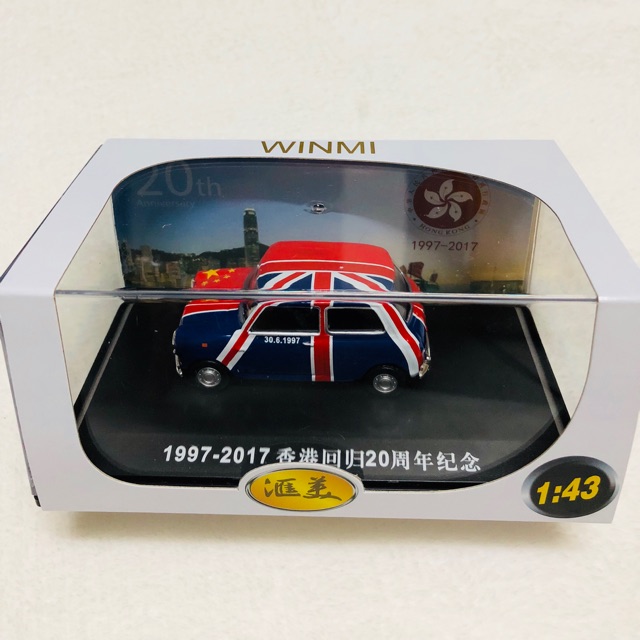 winmi-mini-cooper-ลายธงชาติจีน-อังกฤษ-scale1-43-พร้อมกล่องอะคริลิคใส