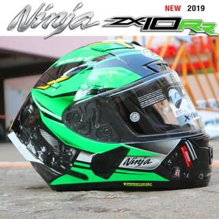 หมวกกันน็อค zx10r สีเขียวเต็มใบ Kawasaki zx10r สำหรับรถบิ๊กไบค์นักแข่ง MotoG