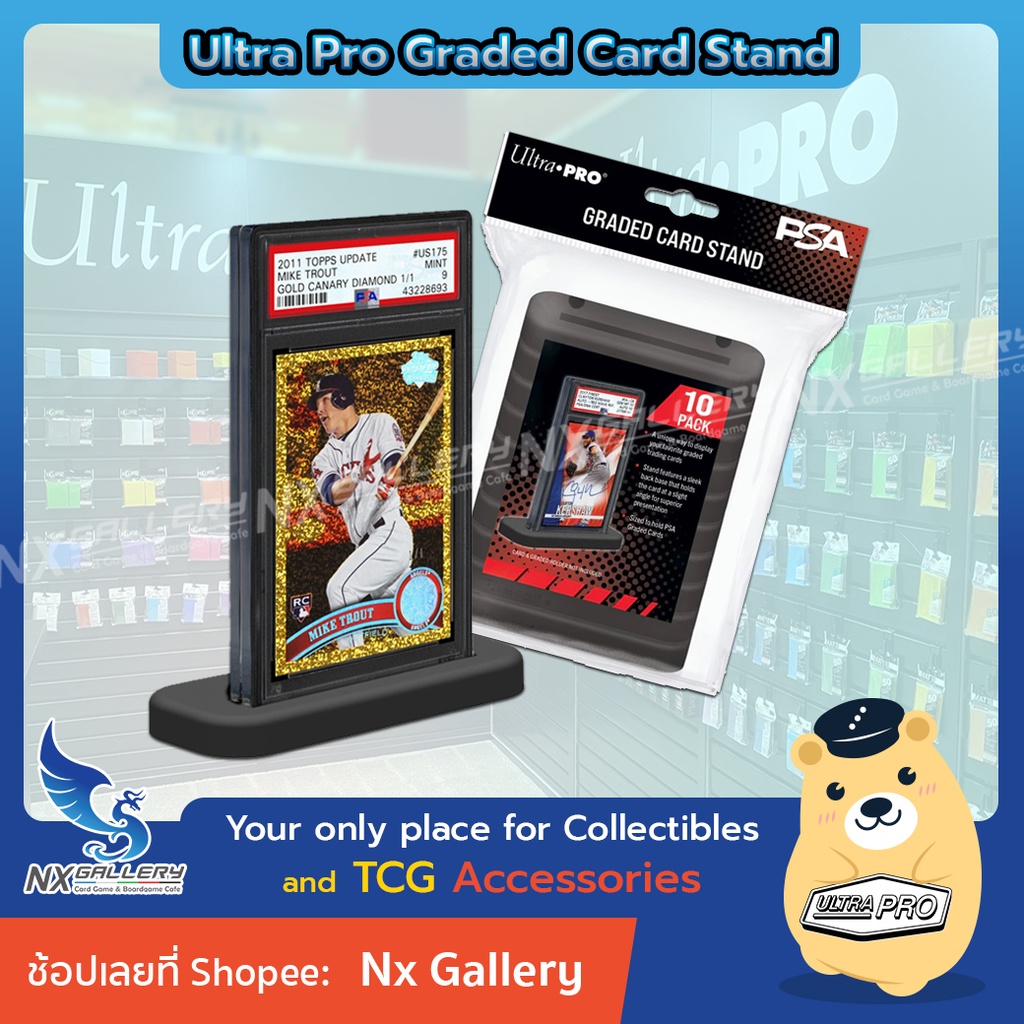 ภาพหน้าปกสินค้าGraded Card Stand - ขาตั้งสำหรับ เกรดการ์ด PSA *ของแท้ 100%* (โปเกมอนการ์ด / MTG / Sports Cards)